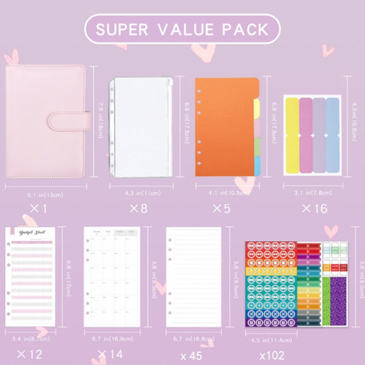 A6 Macaron PU Leather Loose-leaf Notebook Cash Budget Handbook(Green) by buy2fix