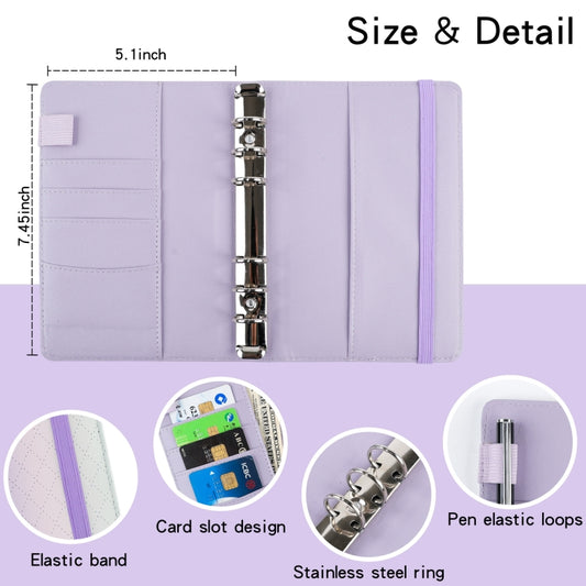 A6 Gradient Macaroon Loose-leaf Handbook Cash Budget Book(Green Blue White) by buy2fix