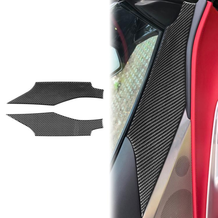 For Chevrolet Corvette C8 2pcs /Set Door Panel Decorative Sticker(Black) - Car Interior Mouldings by buy2fix | Online Shopping UK | buy2fix