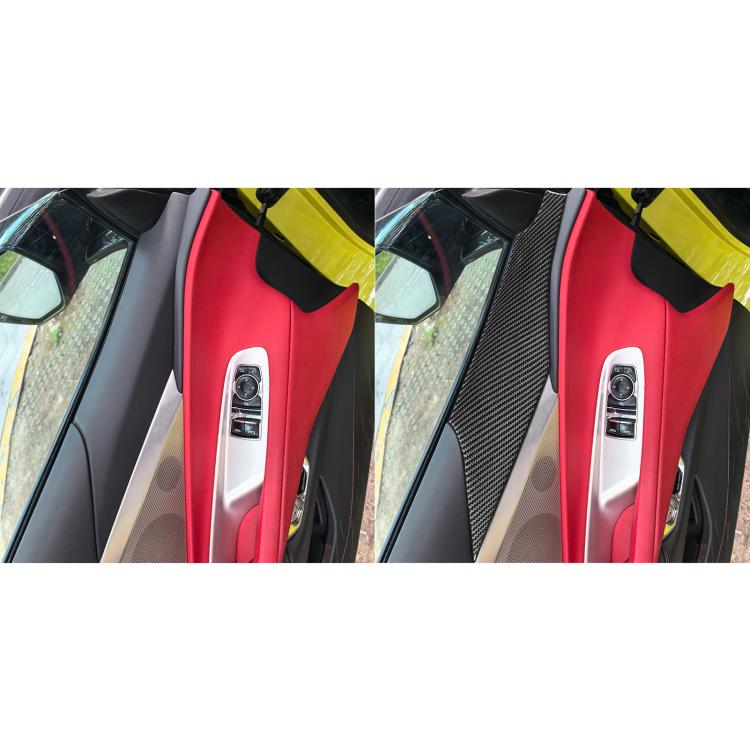For Chevrolet Corvette C8 2pcs /Set Door Panel Decorative Sticker(Black) - Car Interior Mouldings by buy2fix | Online Shopping UK | buy2fix