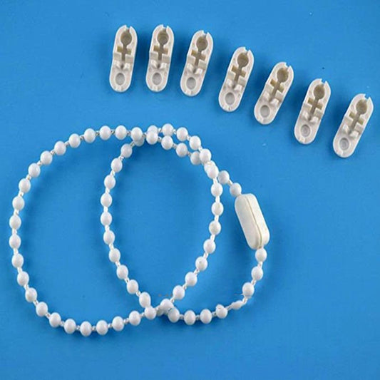 2PCS 10m Bead Chain White Beads Shutter Venetian Blinds Curtain Accessories 4.5 x 6mm Mirabilis Beads by buy2fix