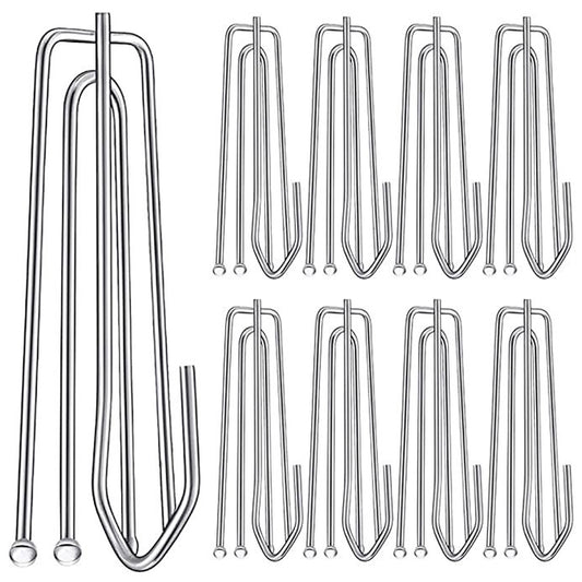 2 Sets Four Claw Hook Set Curtain Replacement Hook(Silver) by buy2fix