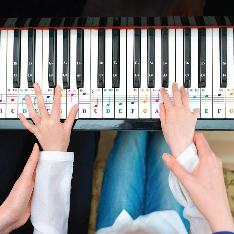 QT-0302 5PCS Children Piano Keyboard Color Stickers Musical Instrument Accessories - Keyboard Accessories by buy2fix | Online Shopping UK | buy2fix