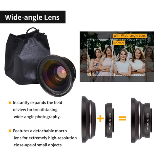 5600PX Zoomable 4K Digital Video Camera With Hood + Microphone + Wide-angle Lens by buy2fix