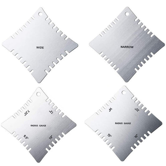 4 PCS/ Set Guitar With Teeth Ruler Guitar Repair Measuring Ruler Tools by buy2fix