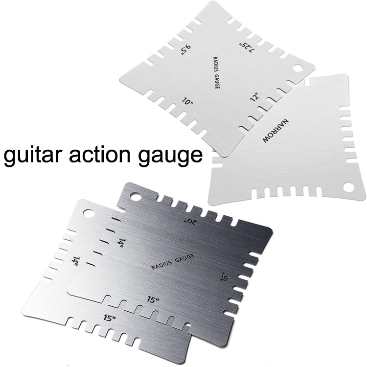 4 PCS/ Set Guitar With Teeth Ruler Guitar Repair Measuring Ruler Tools - String Instrument Accessories by buy2fix | Online Shopping UK | buy2fix