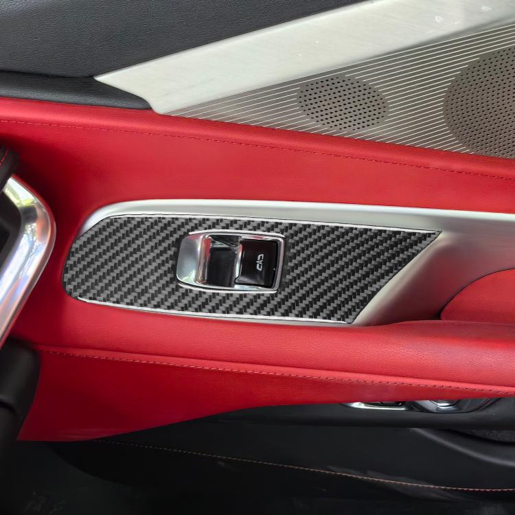 For Chevrolet Corvette C8 2pcs /Set Left-Hand Drive Lift Button Decorative Sticker(Black) - Car Interior Mouldings by buy2fix | Online Shopping UK | buy2fix