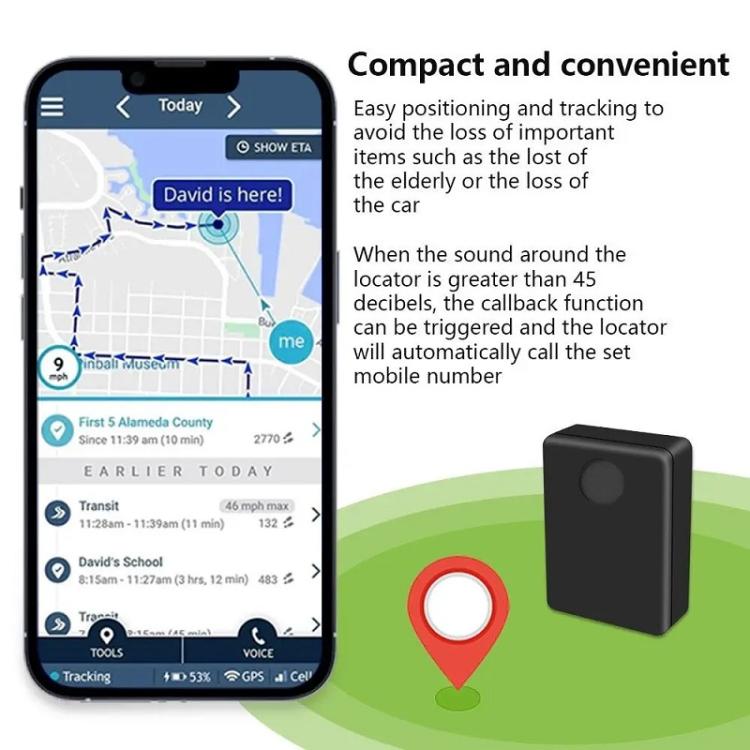 2G Callback Locator Anti-Theft Voice-Activated Sensor Alarm(US) - Personal Tracker by buy2fix | Online Shopping UK | buy2fix