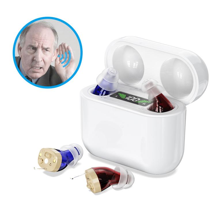 GM-912 Digital Hearing Aid Sound Amplifier With Digital Display Charging Compartment(Red Blue) - Hearing Aids by buy2fix | Online Shopping UK | buy2fix