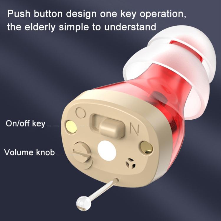 GM-912 Digital Hearing Aid Sound Amplifier With Digital Display Charging Compartment(Red Blue) - Hearing Aids by buy2fix | Online Shopping UK | buy2fix