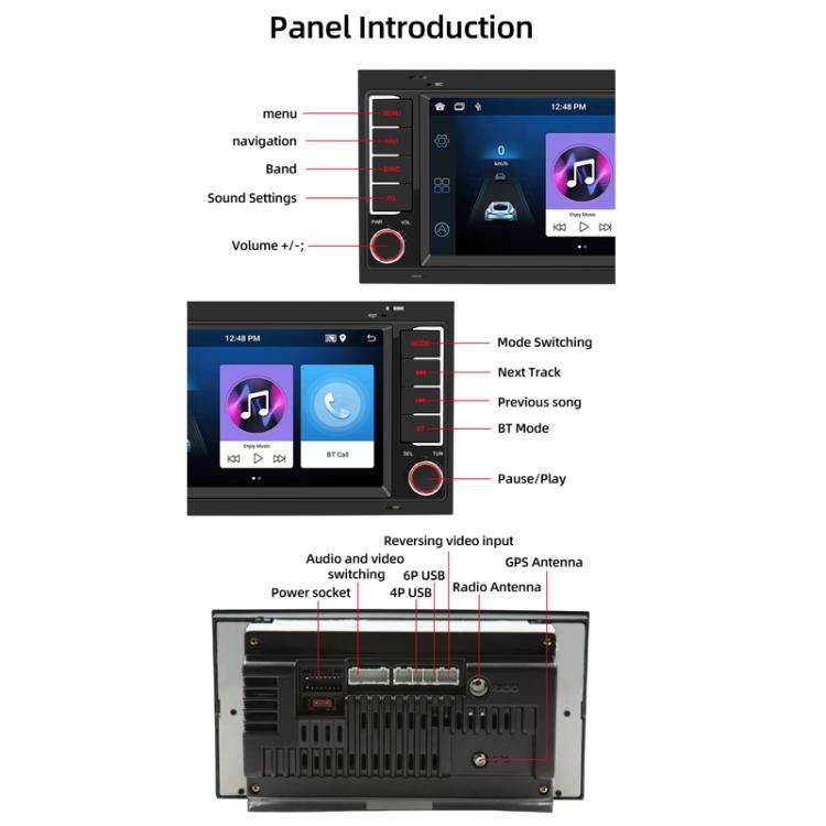 For Volkswagen Touareg 7 Inch GPS Navigation WIFI Car MP5, Memory: 1+32G - Car MP3 & MP4 & MP5 by buy2fix | Online Shopping UK | buy2fix