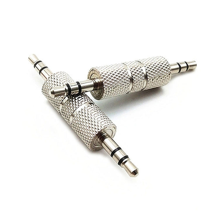 3pcs Metal 3.5mm Audio Male To Male Straight Through Adaptor(Nickel Plated) - Audio Adapter by buy2fix | Online Shopping UK | buy2fix