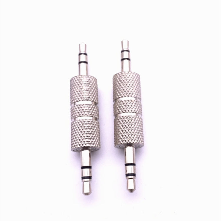 3pcs Metal 3.5mm Audio Male To Male Straight Through Adaptor(Nickel Plated) - Audio Adapter by buy2fix | Online Shopping UK | buy2fix