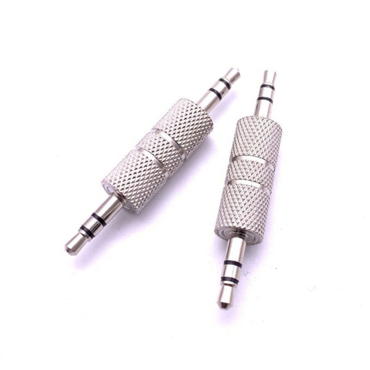 3pcs Metal 3.5mm Audio Male To Male Straight Through Adaptor(Nickel Plated) - Audio Adapter by buy2fix | Online Shopping UK | buy2fix