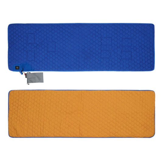 Winter USB Rechargeable Smart Seven Zone Heating Anti-cold Sleeping Bag Pad(Blue Orange) by buy2fix