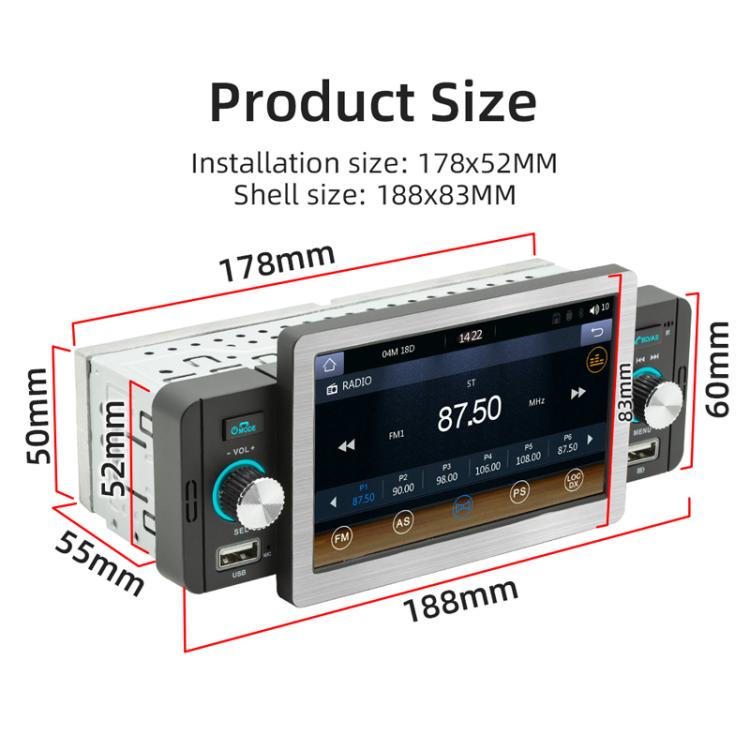 5 inch Bluetooth AUX Mobile Phone Interconnection USB Interface Car MP5(158C) - Car MP3 & MP4 & MP5 by buy2fix | Online Shopping UK | buy2fix