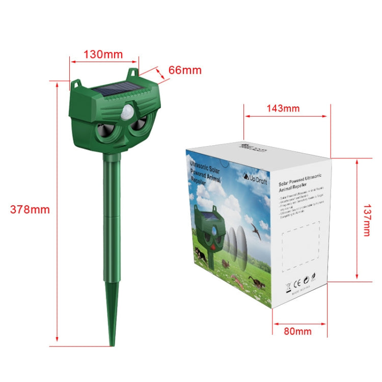 RC-543 Outdoor Solar Dog Repellent Infrared Ultrasonic Animal Bird Repellers by buy2fix