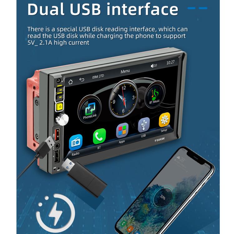 7 Inch Wireless CarPlay Mobile Phone Interconnection Car MP5(FS06W) - Car MP3 & MP4 & MP5 by buy2fix | Online Shopping UK | buy2fix