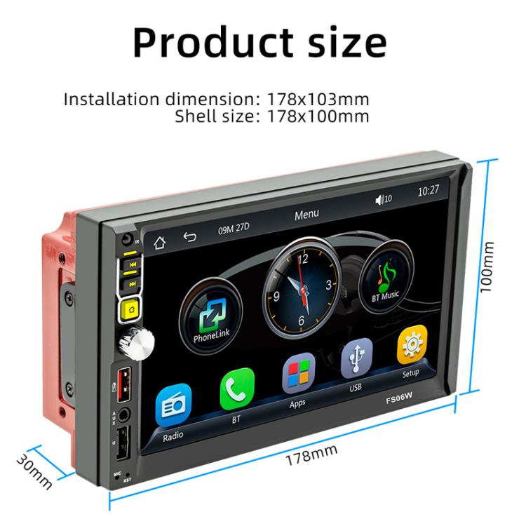 7 Inch Wireless CarPlay Mobile Phone Interconnection Car MP5(FS06W) - Car MP3 & MP4 & MP5 by buy2fix | Online Shopping UK | buy2fix