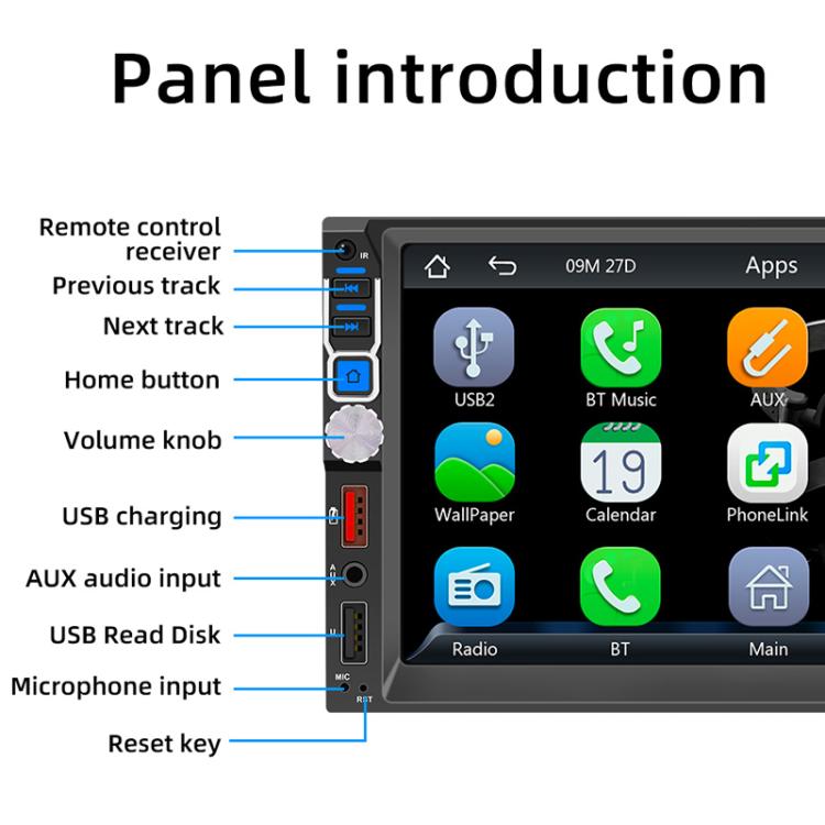 7 Inch Wireless CarPlay Mobile Phone Interconnection Car MP5(FS06W) - Car MP3 & MP4 & MP5 by buy2fix | Online Shopping UK | buy2fix