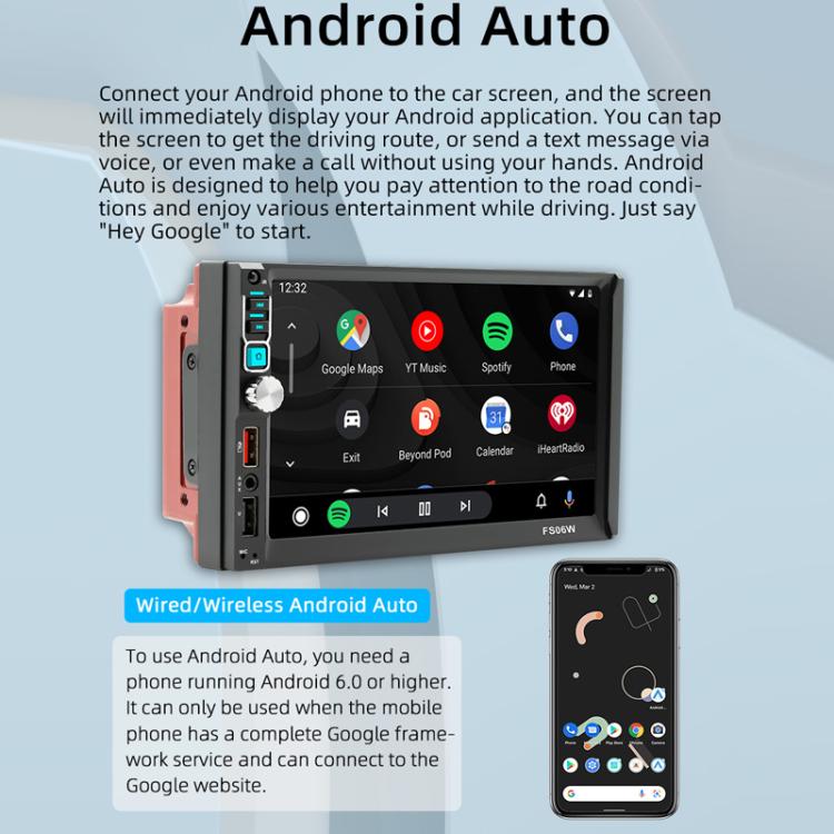 7 Inch Wireless CarPlay Mobile Phone Interconnection Car MP5(FS06W) - Car MP3 & MP4 & MP5 by buy2fix | Online Shopping UK | buy2fix