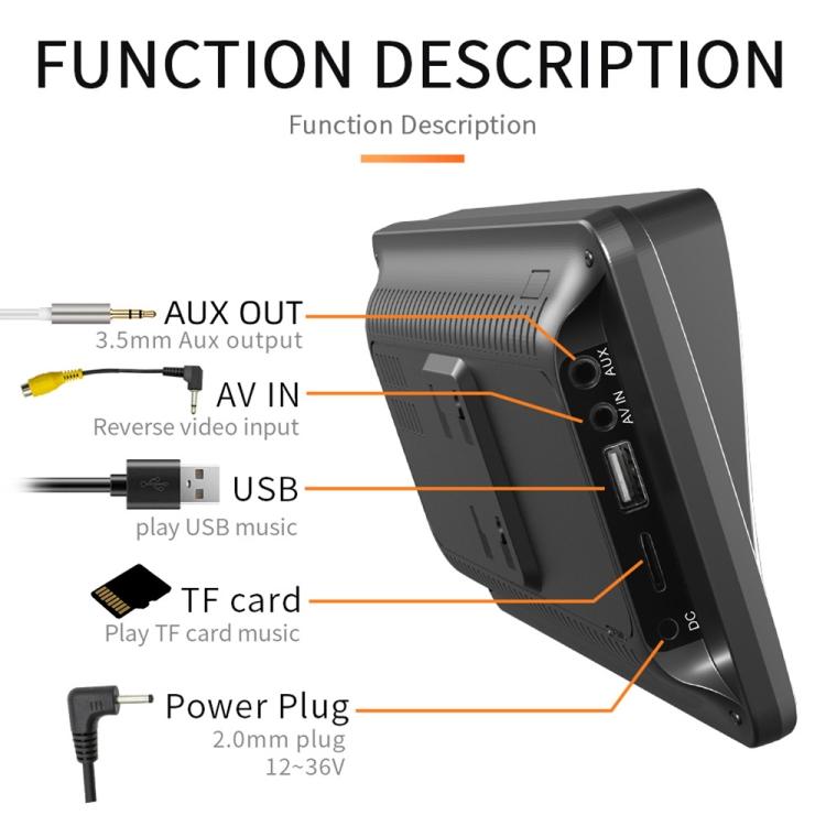 7 inch AHD Wireless CarPlay Car MP5 Player, Support Mobile Phone Interconnection(With Camera) - Car MP3 & MP4 & MP5 by buy2fix | Online Shopping UK | buy2fix