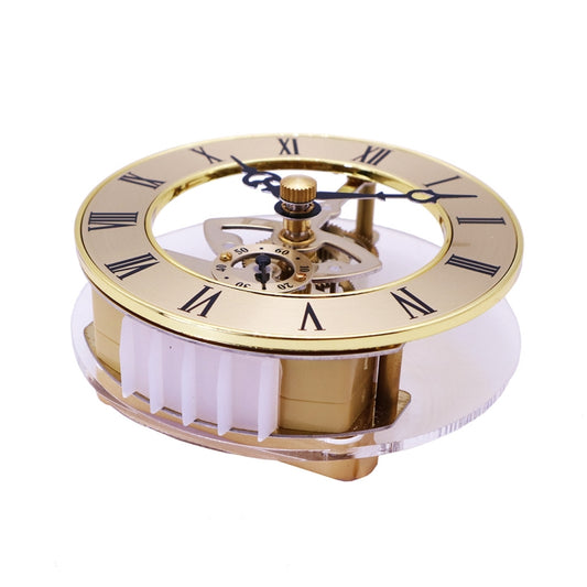 Metal See-through Quartz Clock Gear Clock DIY Accessories 86mm Golden Movement by buy2fix