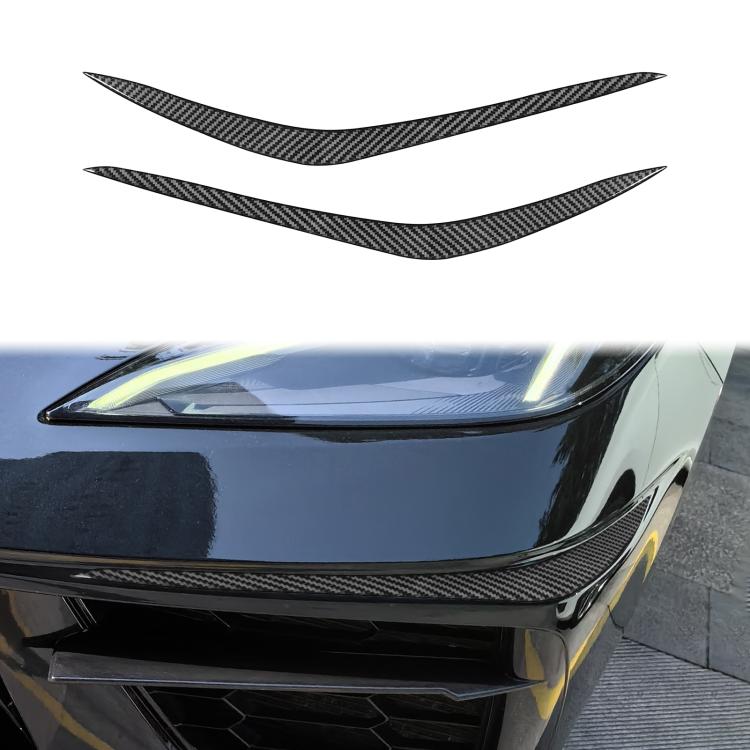 For Chevrolet Corvette C8 2pcs /Set Bumper Lip Decorative Sticker(Black) - Car Interior Mouldings by buy2fix | Online Shopping UK | buy2fix