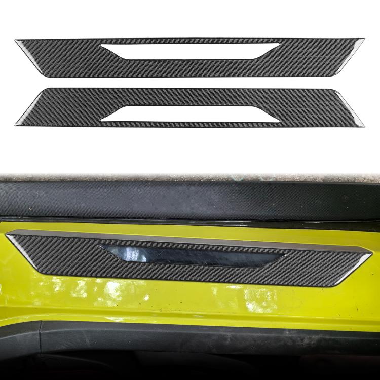 For Chevrolet Corvette C8 2pcs /Set Door Sill Decorative Sticker(Black) - Car Interior Mouldings by buy2fix | Online Shopping UK | buy2fix