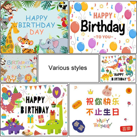 Birthday Party Background Cloth Decoration Shooting Cloth, Size: 90x70cm(HB026) by buy2fix