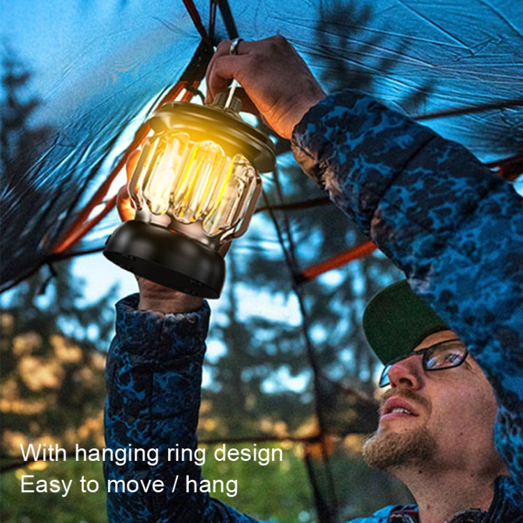 LH-B46 LED Retro Tent Light Convenient USB Charging Camping Light(Black) by buy2fix