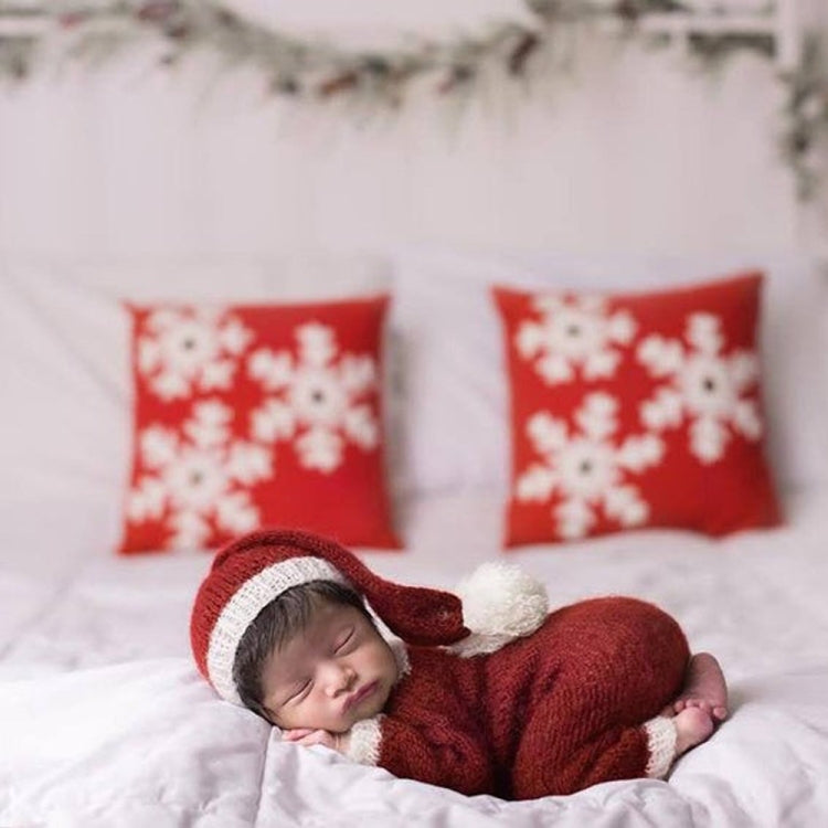 Newborn Photography Clothing Christmas Theme Modeling Mohair Hat + Jumpsuit Suit(Baby Girl) - Baby Photo Props by buy2fix | Online Shopping UK | buy2fix