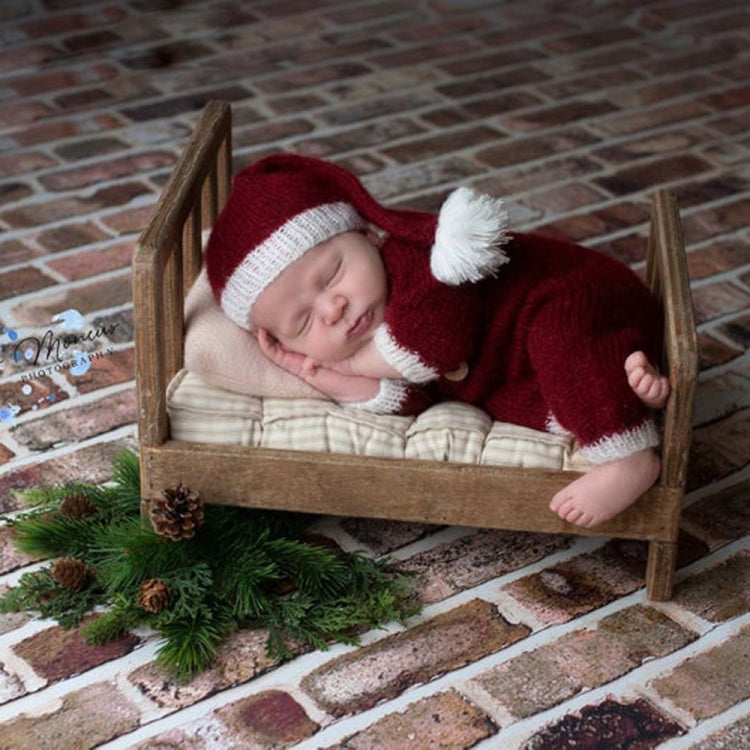 Newborn Photography Clothing Christmas Theme Modeling Mohair Hat + Jumpsuit Suit(Baby Girl) - Baby Photo Props by buy2fix | Online Shopping UK | buy2fix