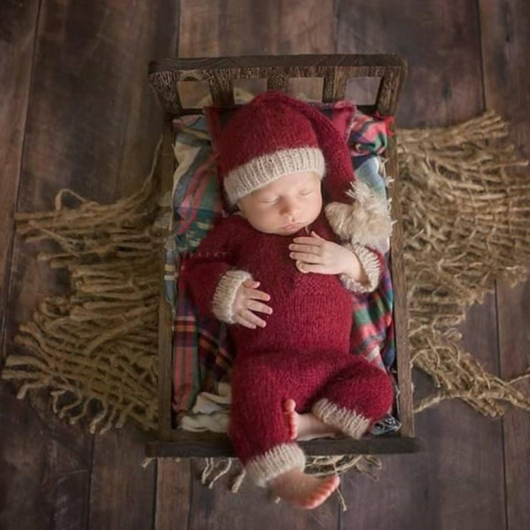 Newborn Photography Clothing Christmas Theme Modeling Mohair Hat + Jumpsuit Suit(Baby Girl) - Baby Photo Props by buy2fix | Online Shopping UK | buy2fix