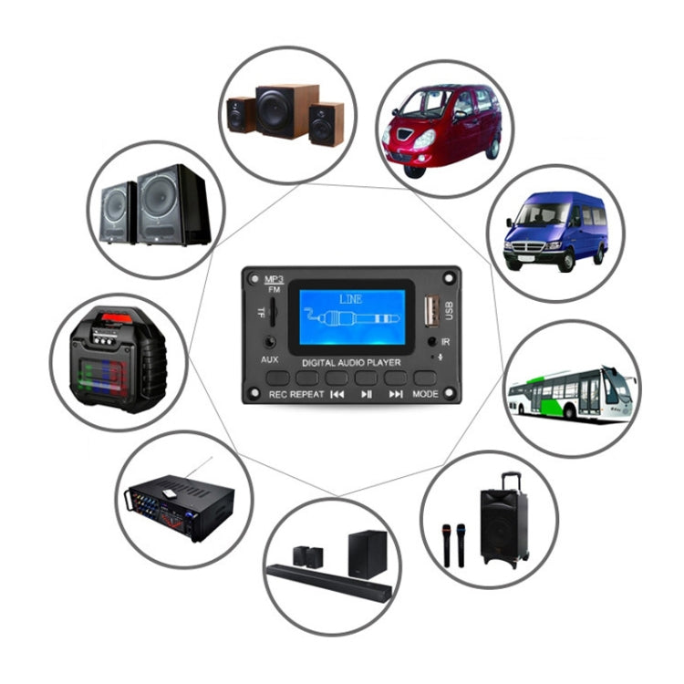 116BT LCD Lyrics Display Bluetooth Module Amplifier MP3 Decoder Board(Black) - Breadboard / Amplifier Board by buy2fix | Online Shopping UK | buy2fix