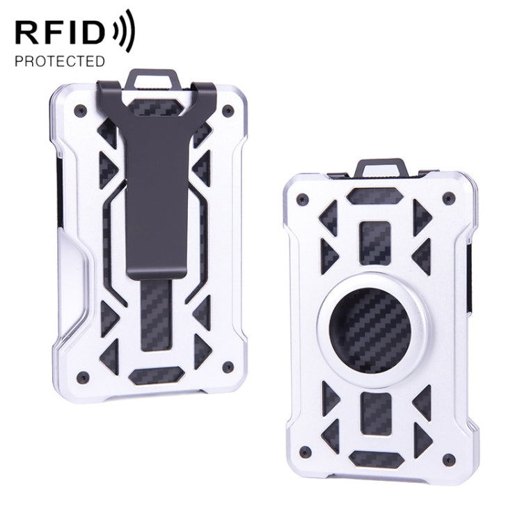 For AirTag Tracker Card Holder Metal Anti-Theft RFID Wallet(A Model Silver) - Wallet Series by buy2fix | Online Shopping UK | buy2fix