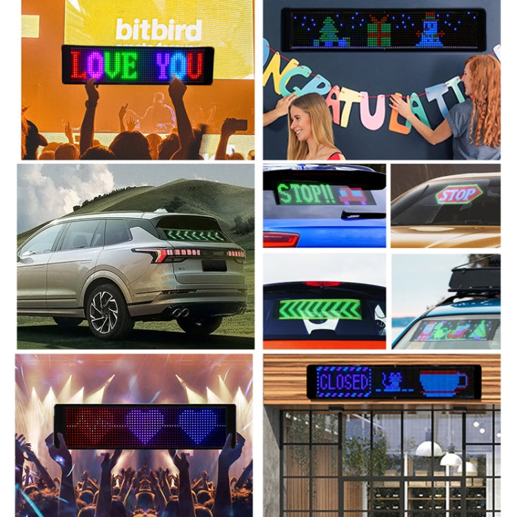 S3264RGB 390x187mm Car LED Flexible Display Cell Phone APP Control Bluetooth Connection by buy2fix