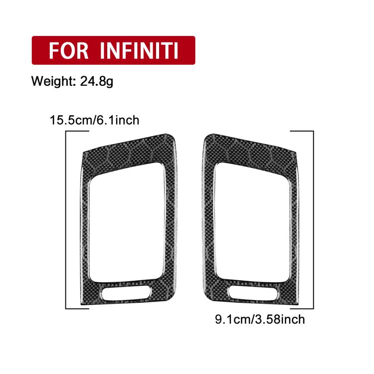 For Infiniti G35/G37/G25/Q60 2pcs /Set Universal Air Outlet Sticker For Left And Right Driving(Black) - Car Interior Mouldings by buy2fix | Online Shopping UK | buy2fix
