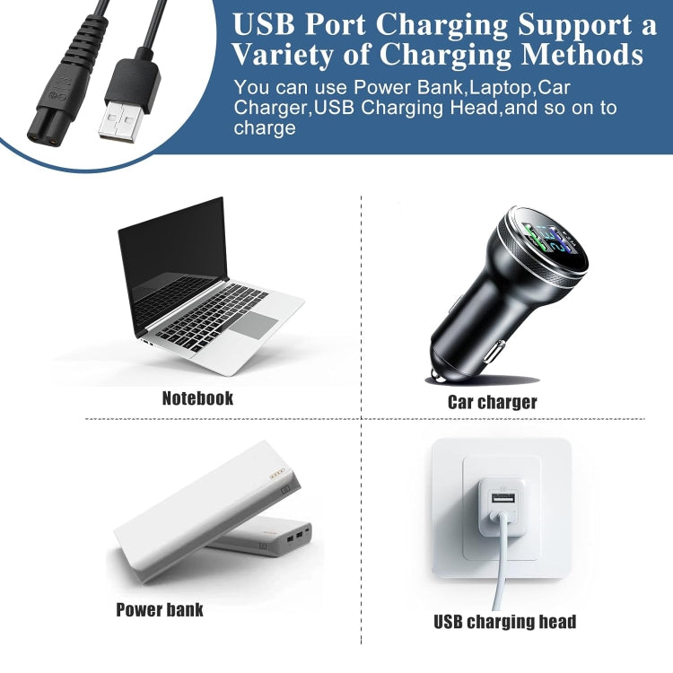 For Xiaomi Mijia MJTXD01SKS Electric Shaver USB Charging Cable Power ,Spce: 6pcs USB Cable by buy2fix