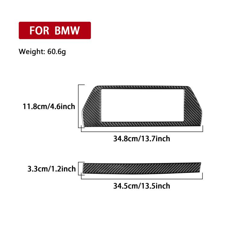 For 2019-2024 BMW 8 Series G14 Right-hand Drive 2pcs /Set Navigation Screen Frame Sticker(Black) - Car Interior Mouldings by buy2fix | Online Shopping UK | buy2fix