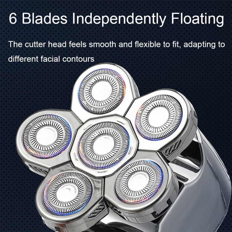 VGR V-395 2 in 1 Six-blades Intelligent Digital Display Electric Shaver - Shavers & Accessories by VGR | Online Shopping UK | buy2fix