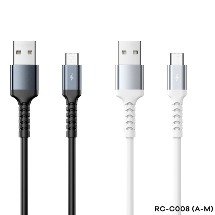 REMAX RC-C008 USB To Micro USB 2.4A TPE Soft Anti-breakage Data Cable,Length 1m(Black) - Micro USB Cable by REMAX | Online Shopping UK | buy2fix