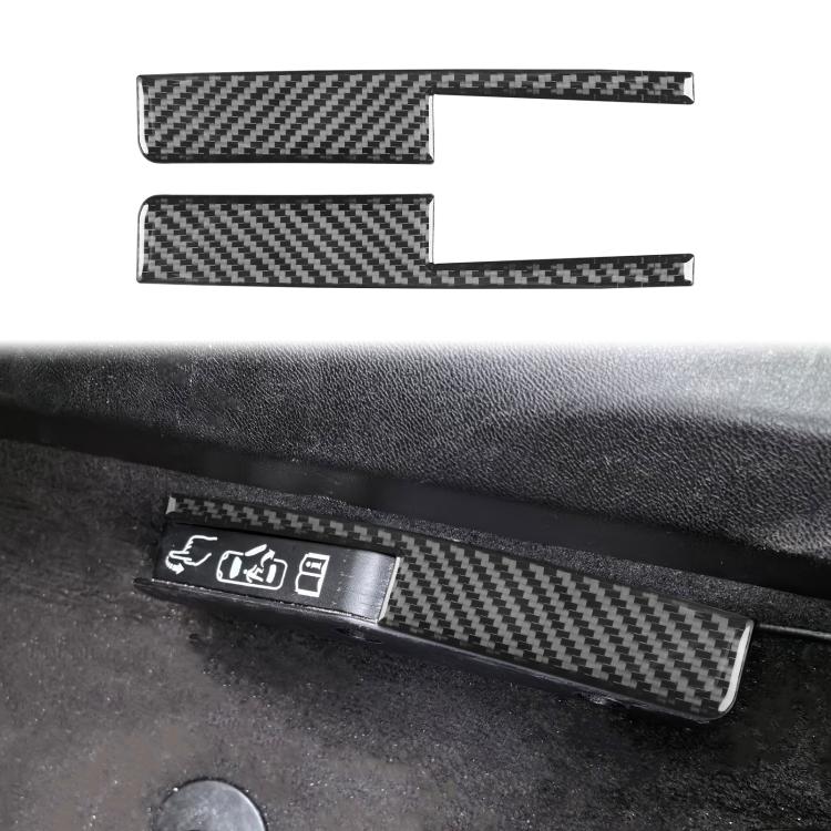 For Chevrolet Corvette C8 2pcs /Set Car Door Lock Switch Sticker(Black) - Car Interior Mouldings by buy2fix | Online Shopping UK | buy2fix