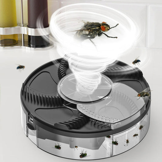 S008 Automatic Fly Killer Silent USB Household Fly Trap, Spec: USB Type (Black) by buy2fix