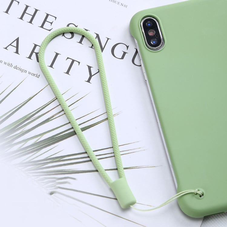 10pcs Silicone Woven Pattern Cell Phone Lanyard Anti-loss Hand Rope(Matcha Green) - Lanyards & Wrist Straps by buy2fix | Online Shopping UK | buy2fix