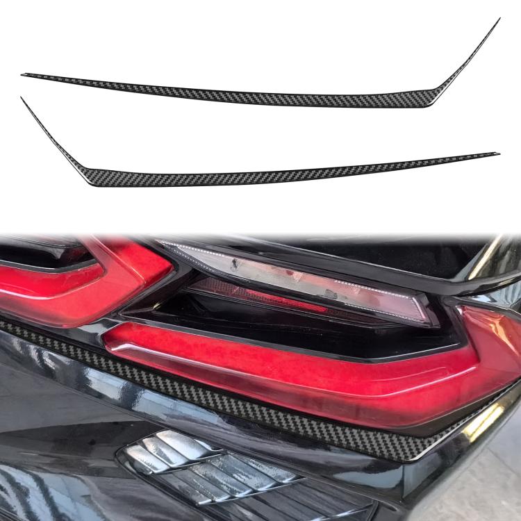 For Chevrolet Corvette C8 2pcs /Set Taillight Lower Trim Sticker(Black) - Car Interior Mouldings by buy2fix | Online Shopping UK | buy2fix