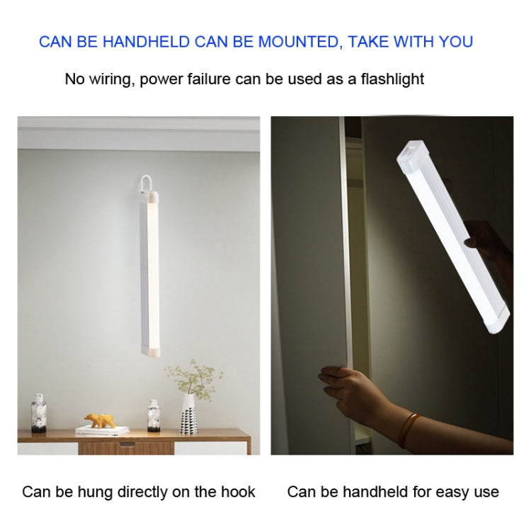 32cm Handheld Light Stick Three-color Changing Light USB Rechargeable Emergency Light Tube Fill Light 1500 mAh, Color: White Warm Light by buy2fix