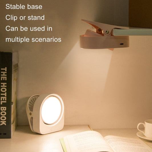 Eye-care Study Desk Lamp Dormitory Bedside Reading Rechargeable Clip-On Night Lamp(White) by buy2fix