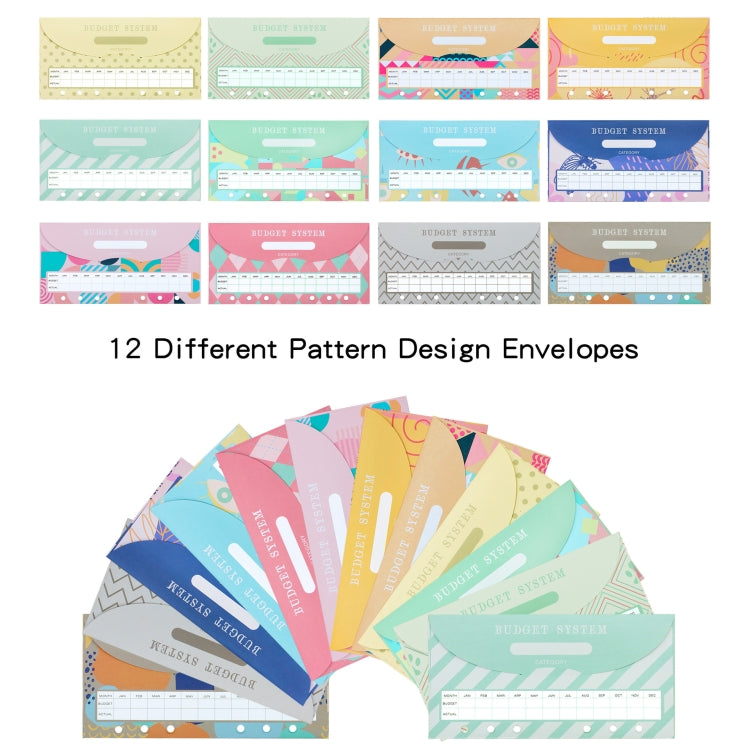 A6 Crocodile Pattern PU Leather Loose-Leaf Binder Budget Notebook Cash Envelope Organizer(Warm White) by buy2fix