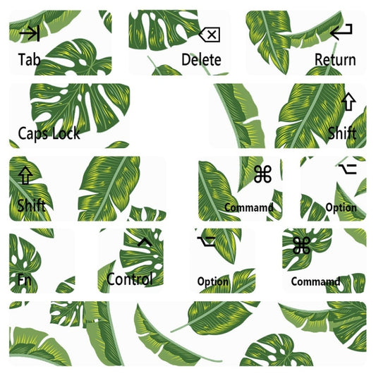 for Macbook Air 13.3 inch 5pcs Laptop Keyboard PVC Sticker(Leaves) by buy2fix